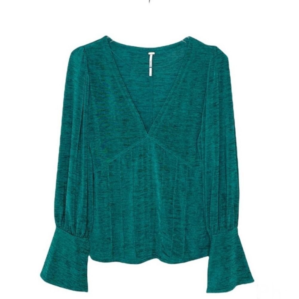 Free People Killer Queen Top in Dark Green